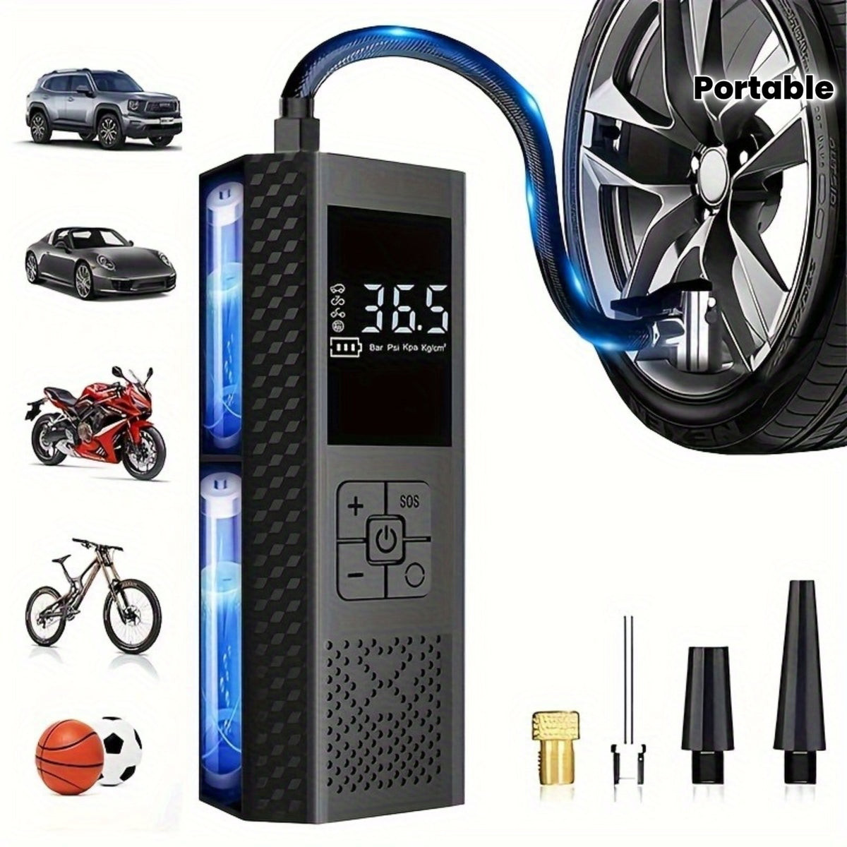 cordless bicycle floor pump portable air compressor bicycle