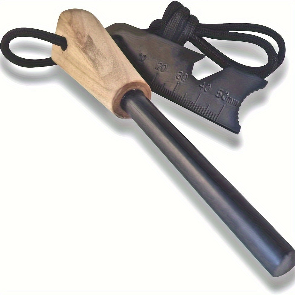 wood handle   large flint   wild survival fire