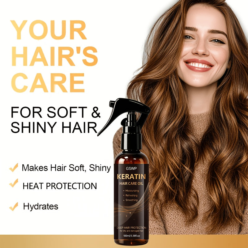 keratin hair care oil spray deep moisturizing heat