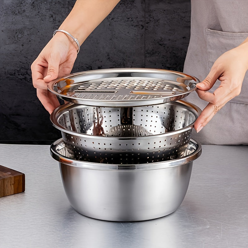 3pcs stainless steel kitchen set integrated grinder multi