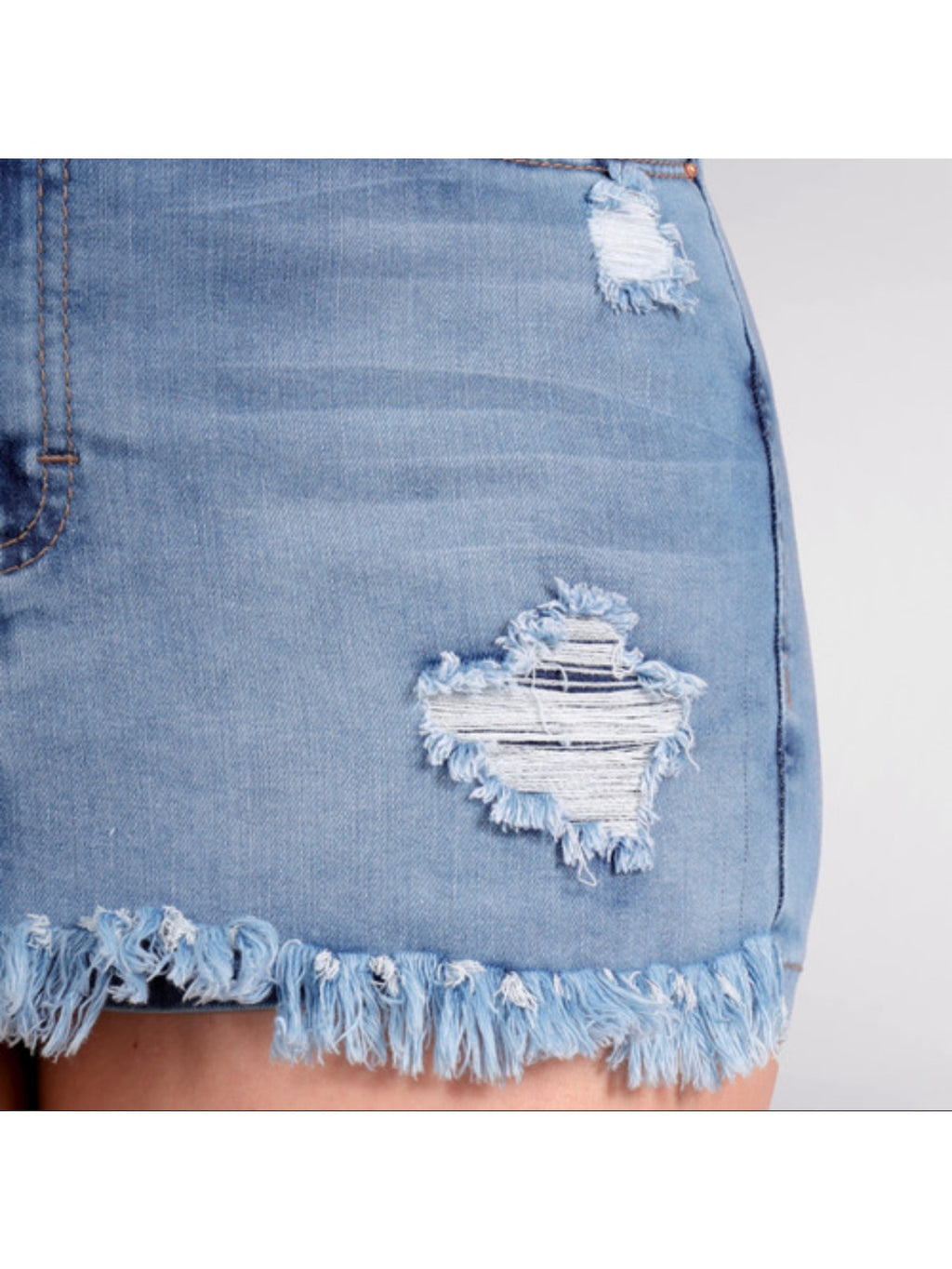 waisted stretch washed ripped denim shorts women