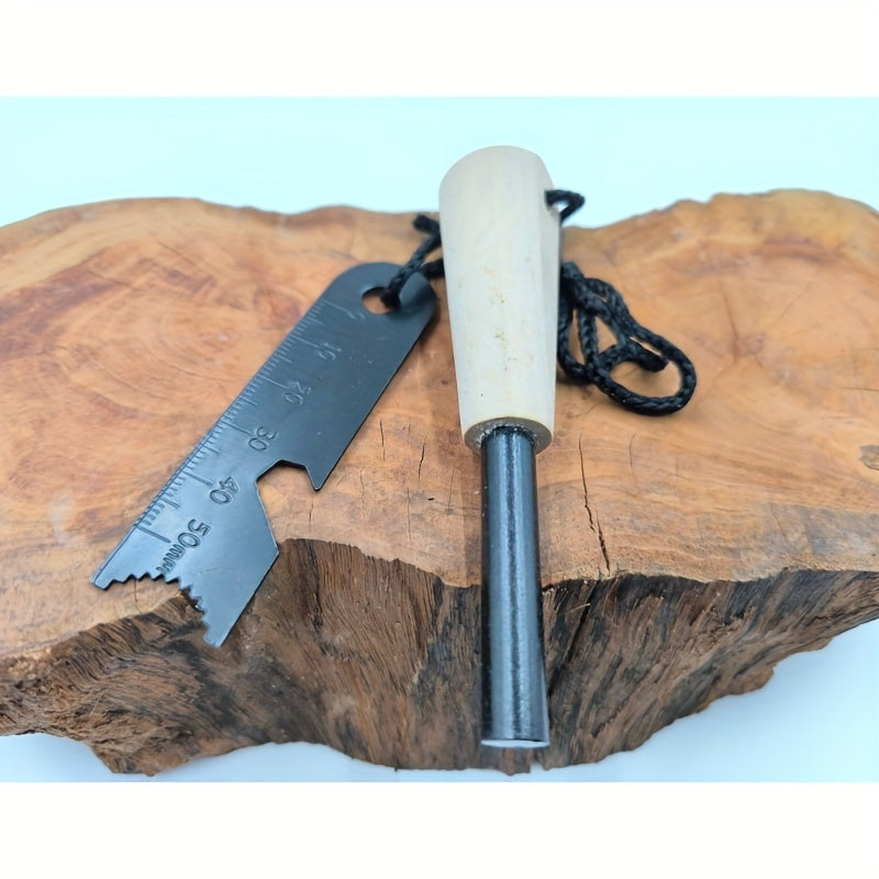 wood handle   large flint   wild survival fire