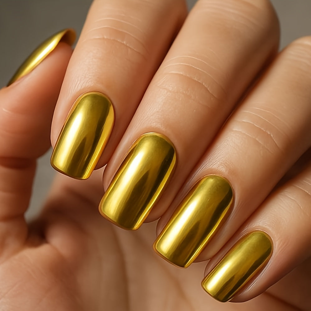 tinovo   golden metallic nail polish quick drying formula