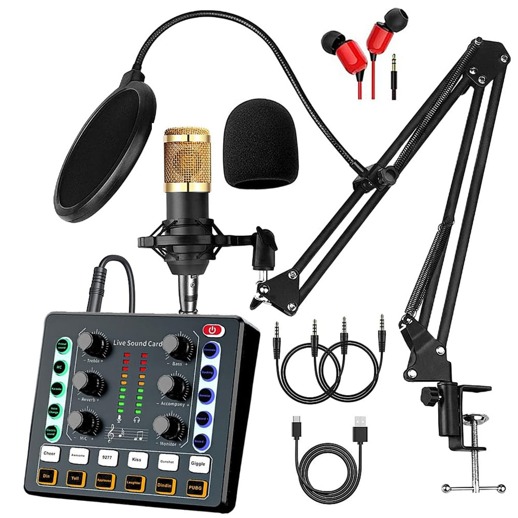 recording kit podcast music mixer equipment