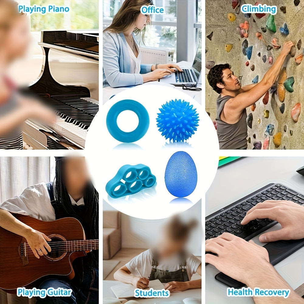 5pcs hand exerciser set finger trainer hedgehog ball soft