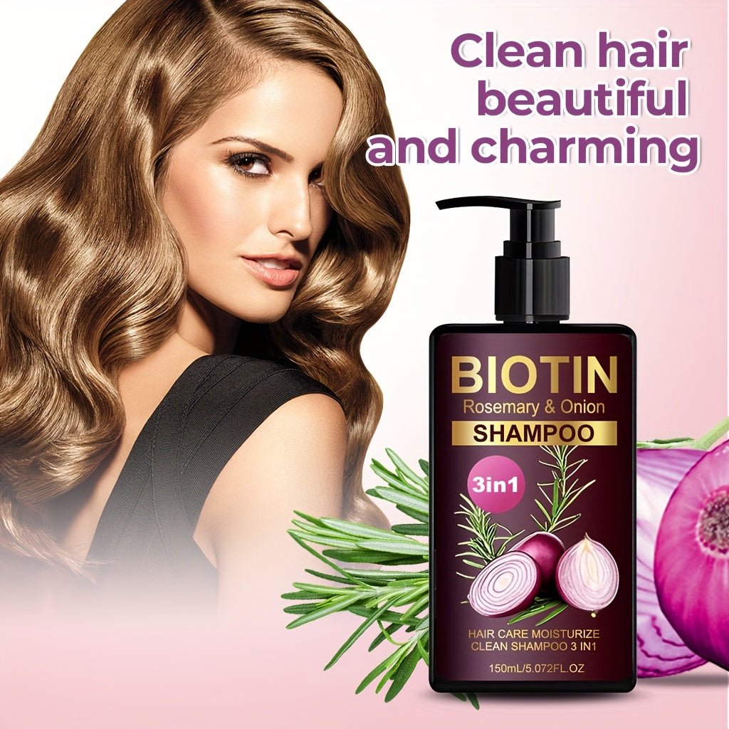 biotin rosemary onion shampoo 3in 1 shampoo   clean