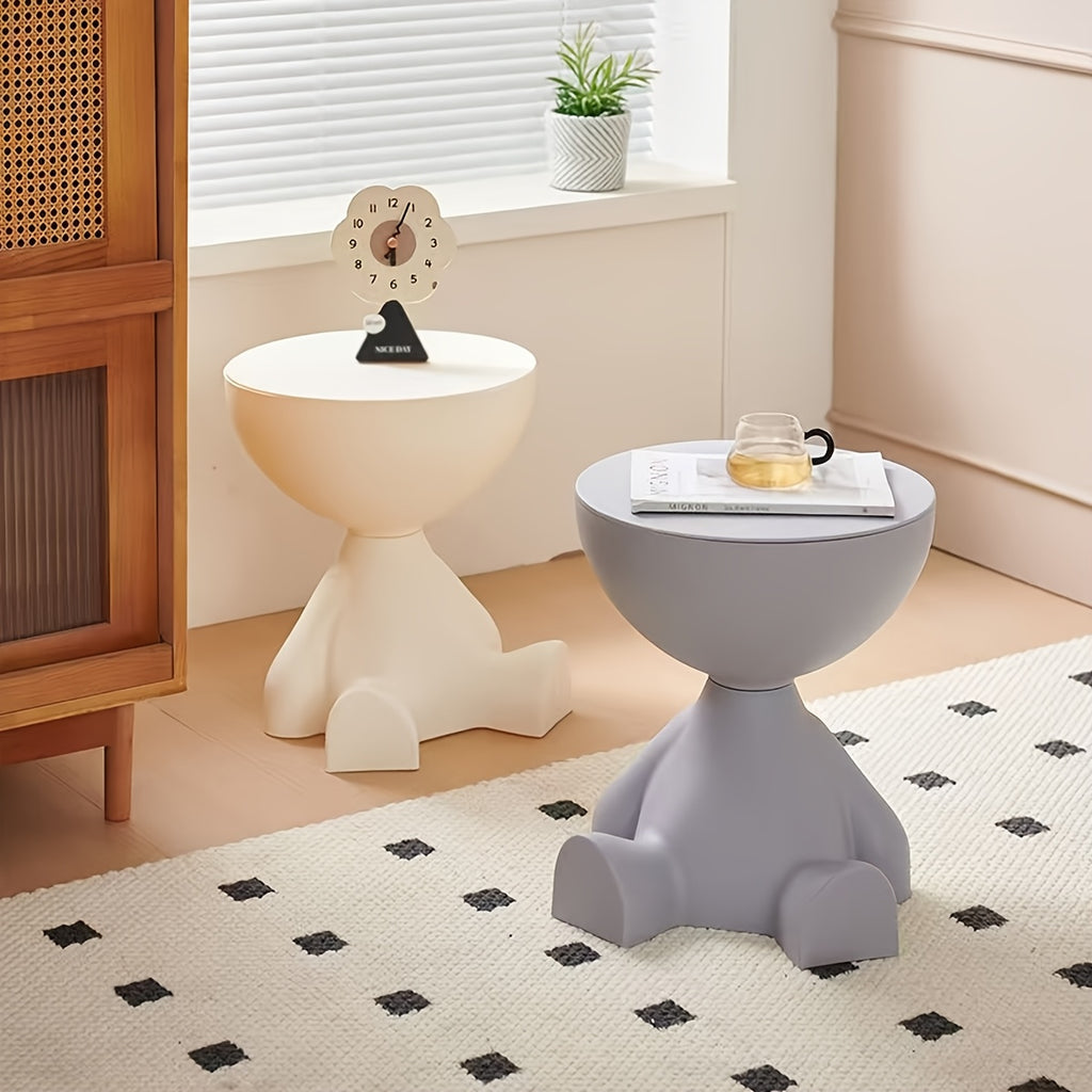 1pc modern creative bear shaped plastic bedside table