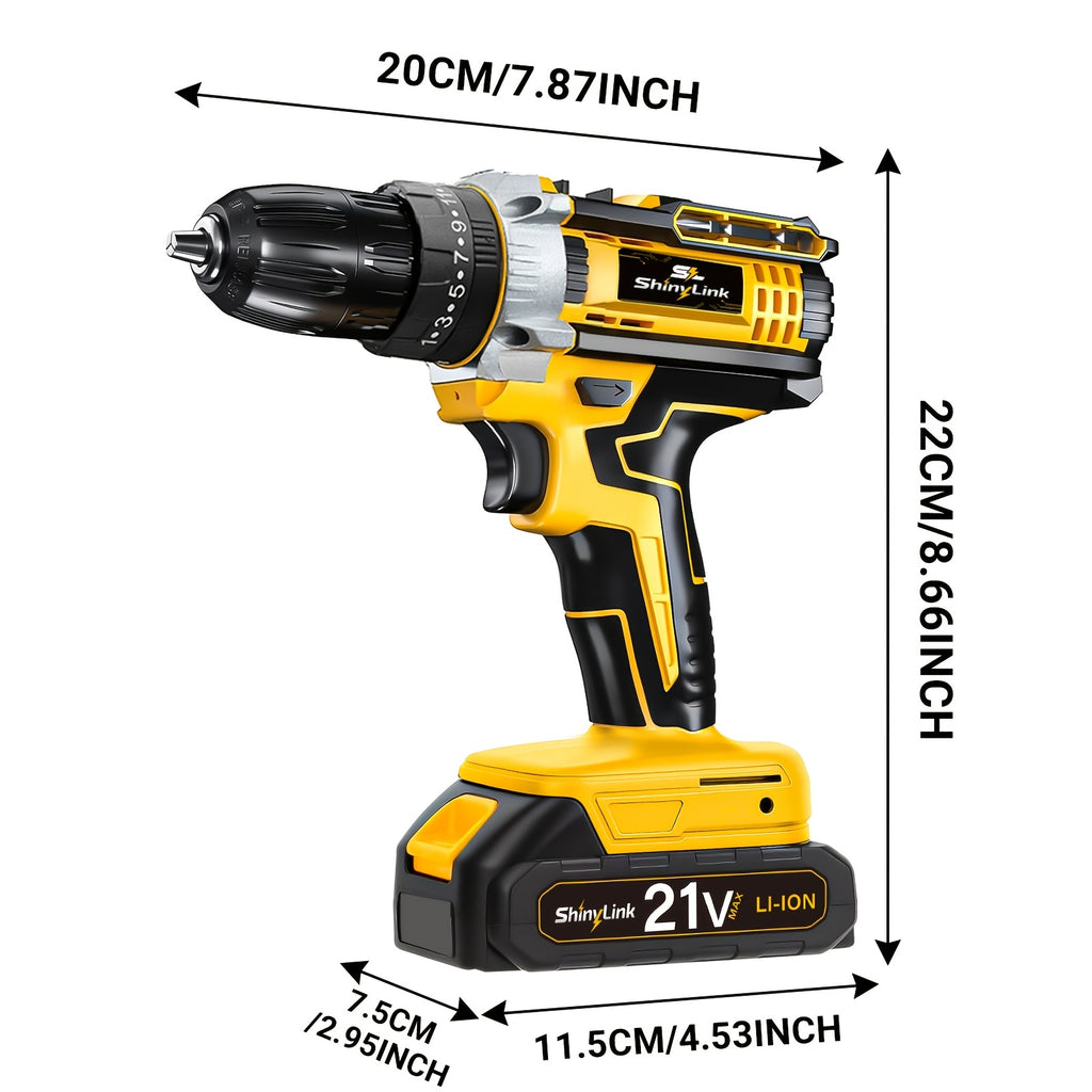 21v cordless drill set 1 18 30 32 35 136 148pcs electric