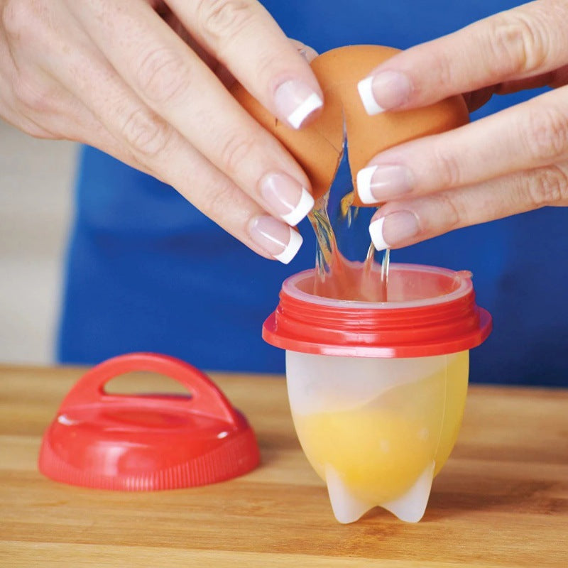 9pcs   egg cooker set silicone shell free non stick