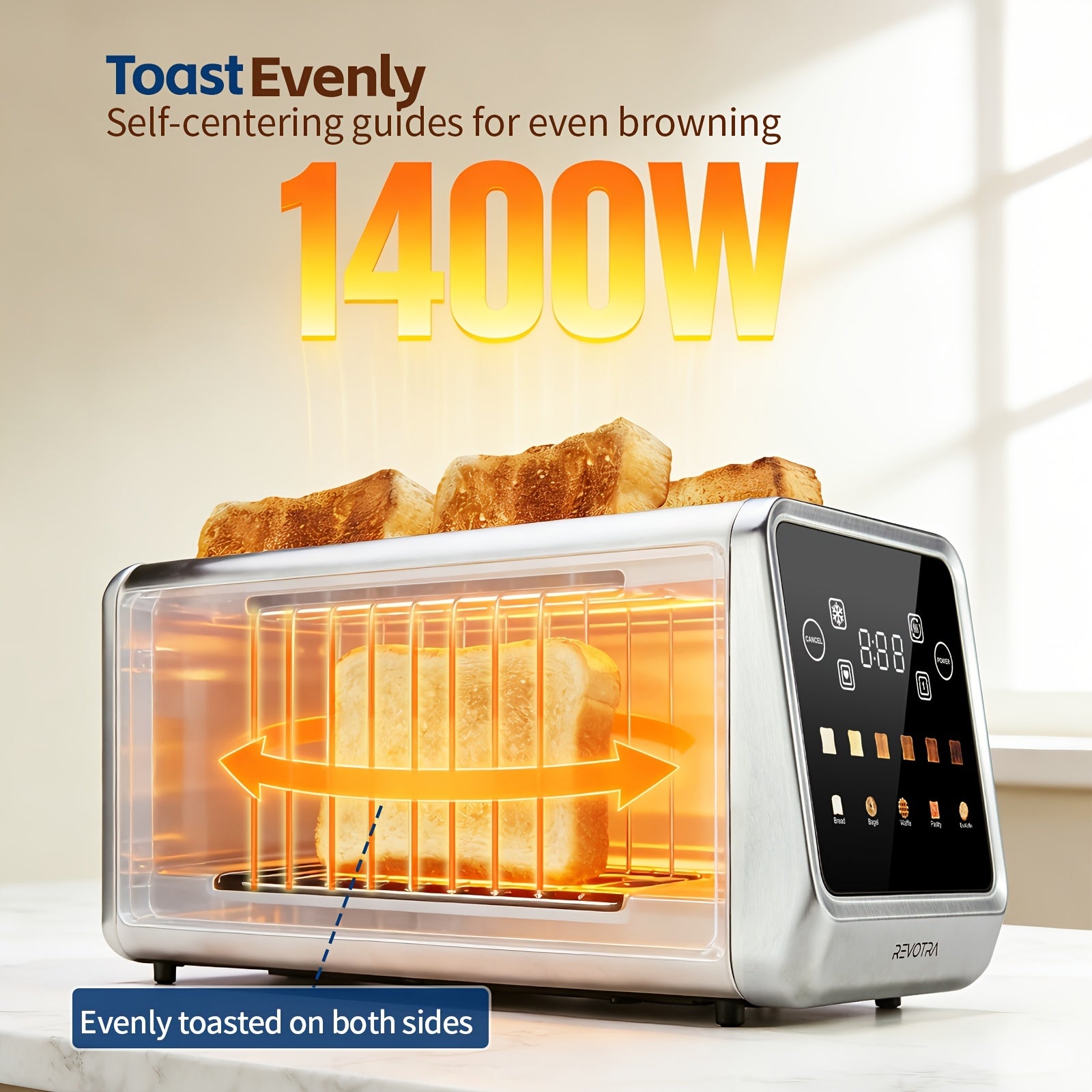 long slot toaster 4     led display 1