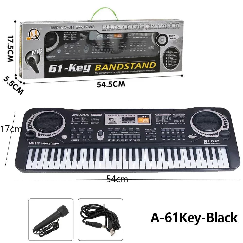61 portable electronic keyboard 16 tones 10