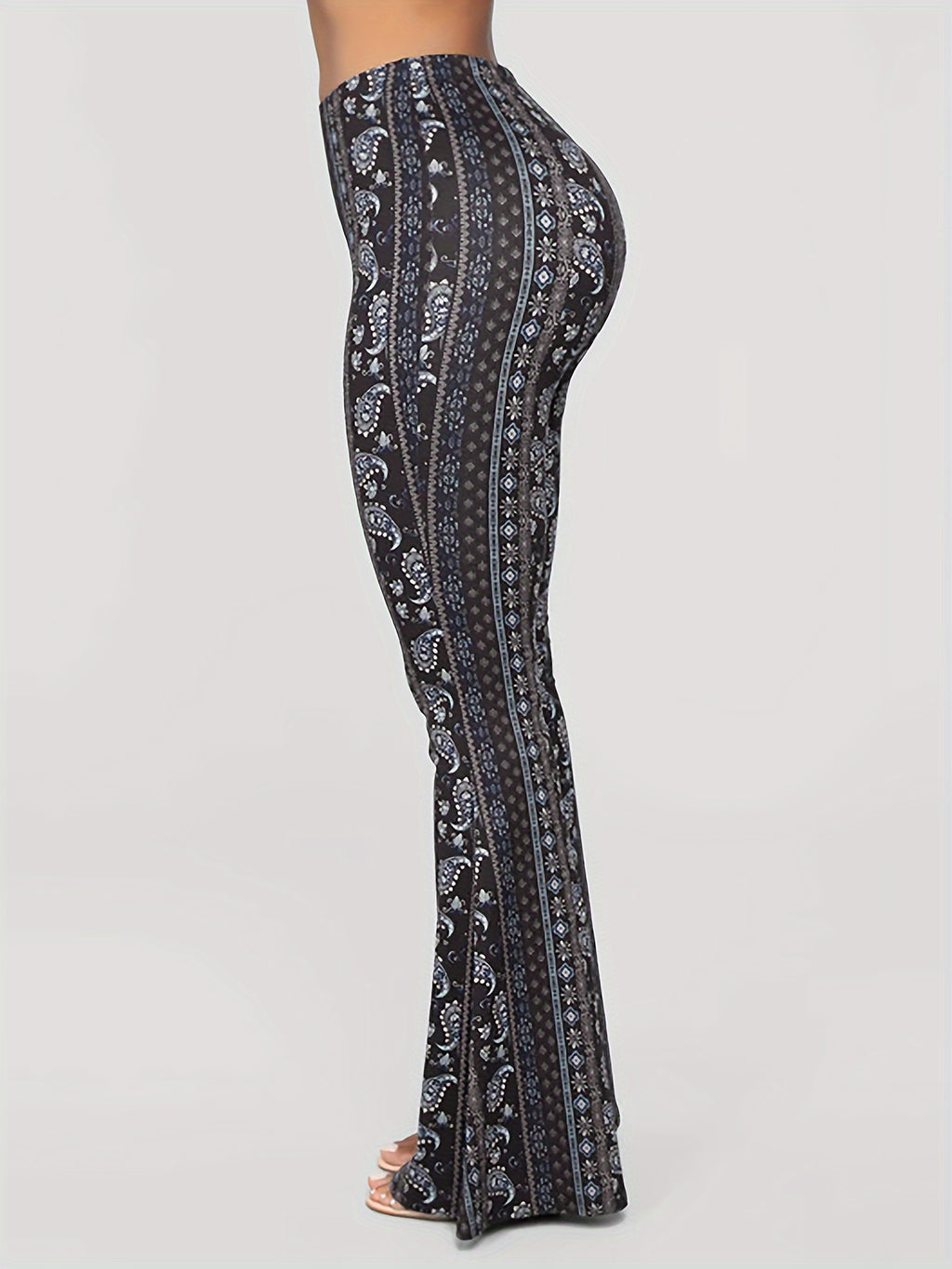 paisley   casual flared pants   high waisted taboo