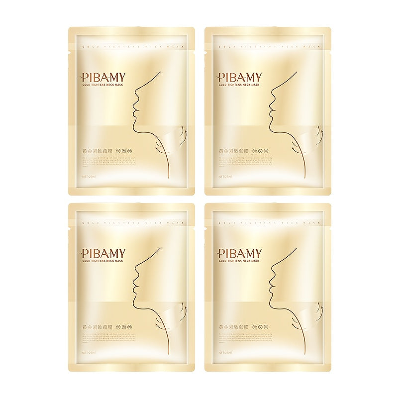 4pcs 24k golden neck mask hydration   lifts neck lines