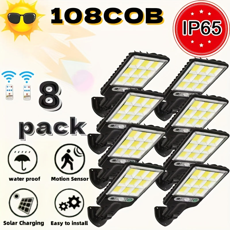 solar powered street light 8 6 4 2pcs   sensor