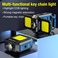 flashlight mini keychain light cob work light usb