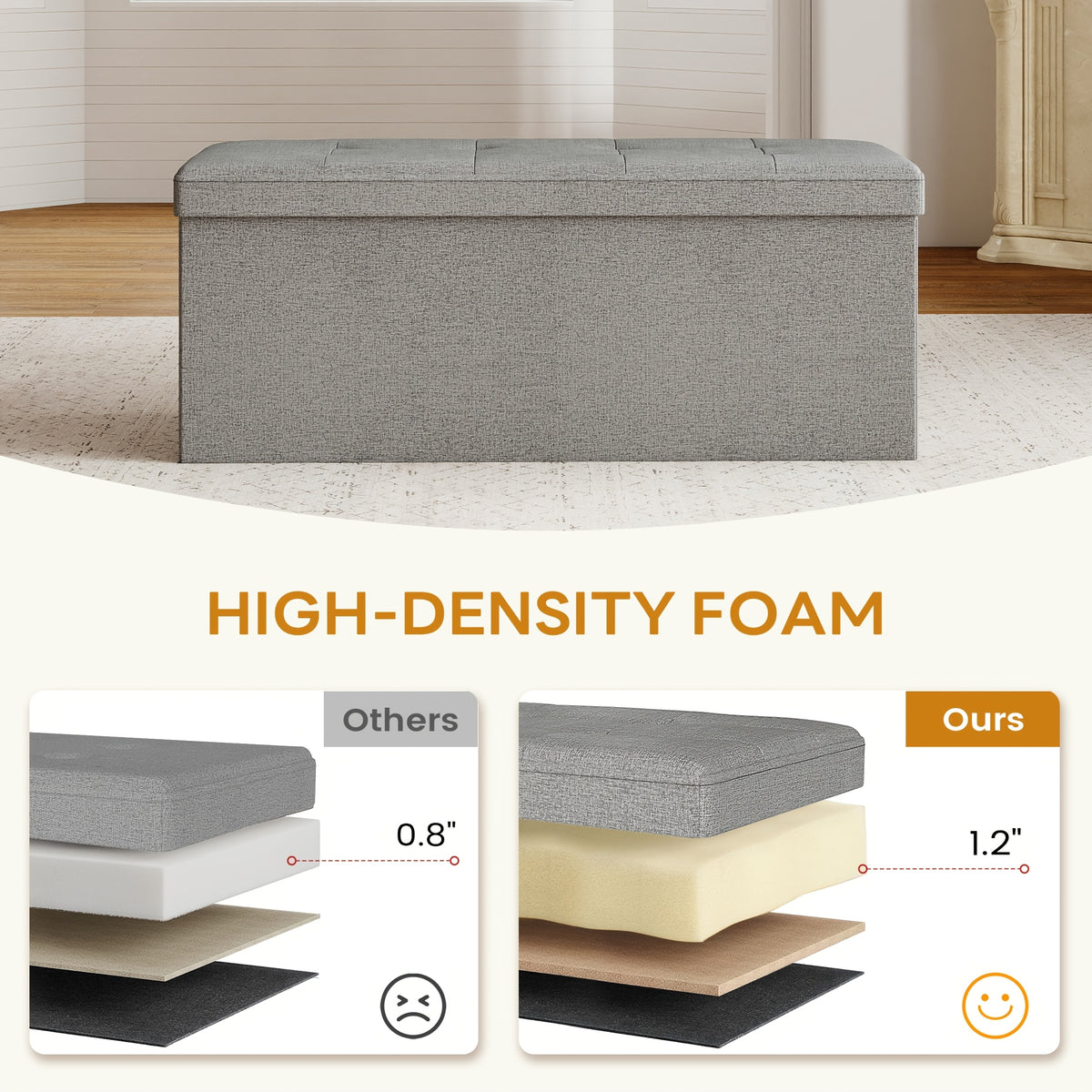 leather linen   storage bench padded   storage