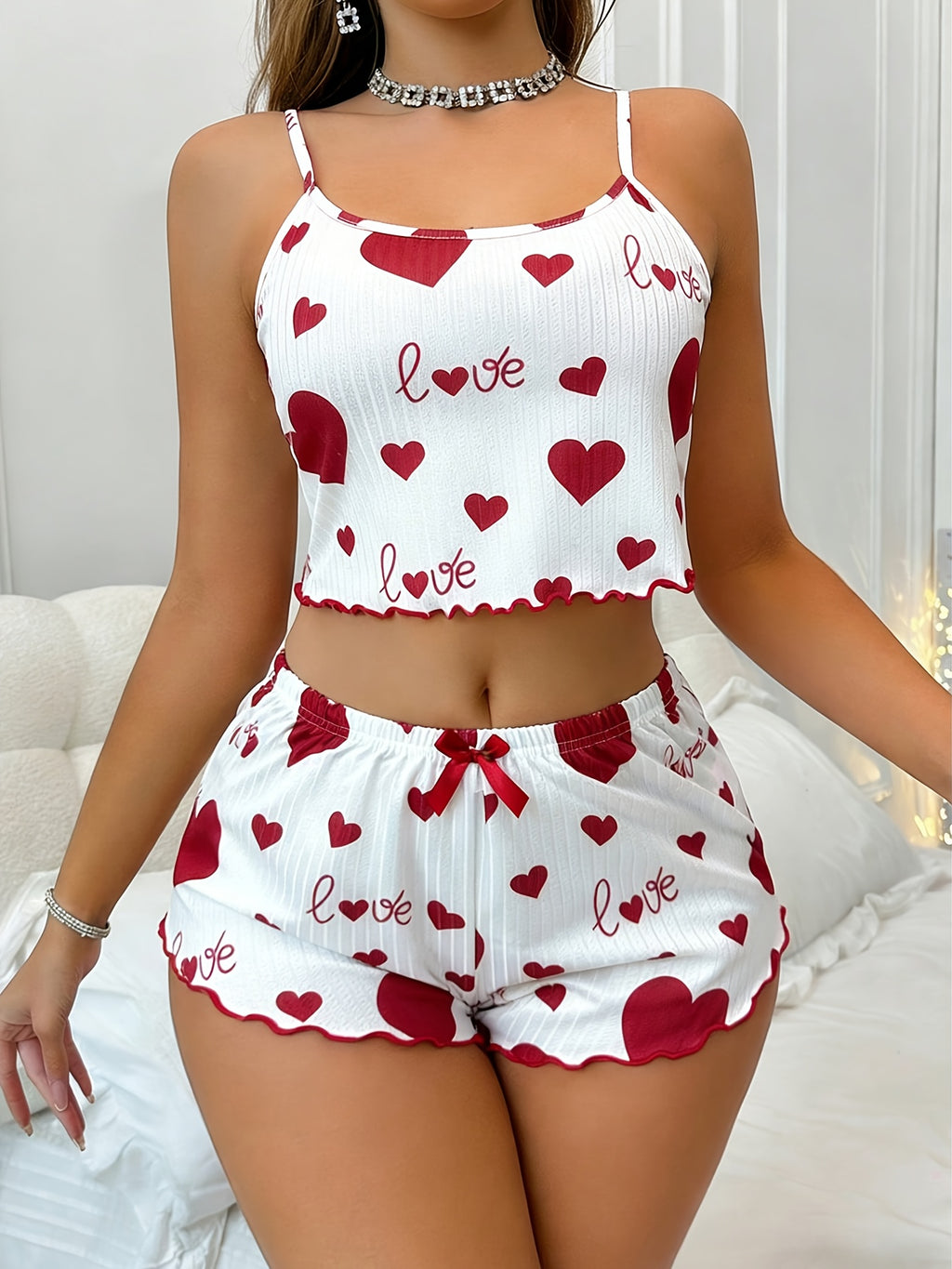 womens casual   print ribbed strappy shorts