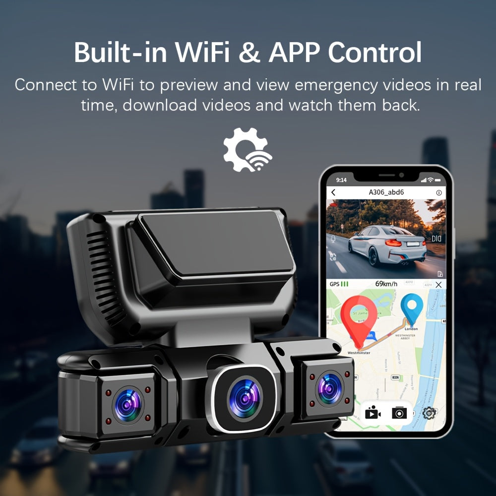 360 dash cam car 4 channel recording   3
