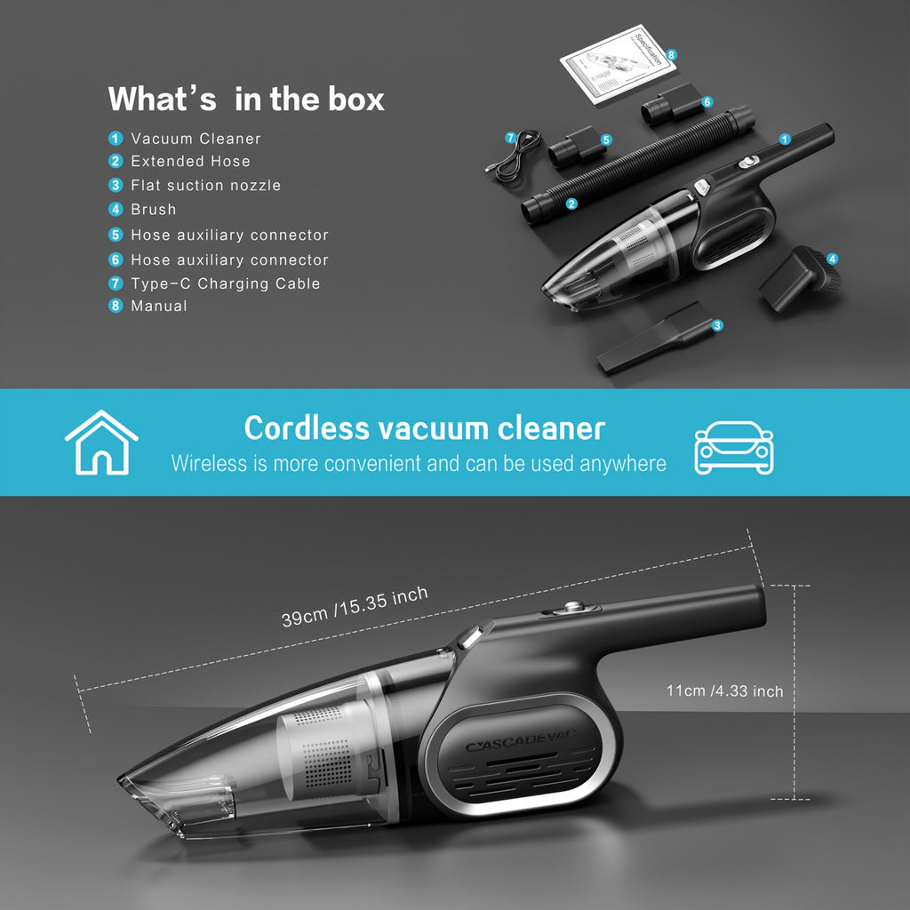 portable household vacuum cleaner 6000pa powerful suction