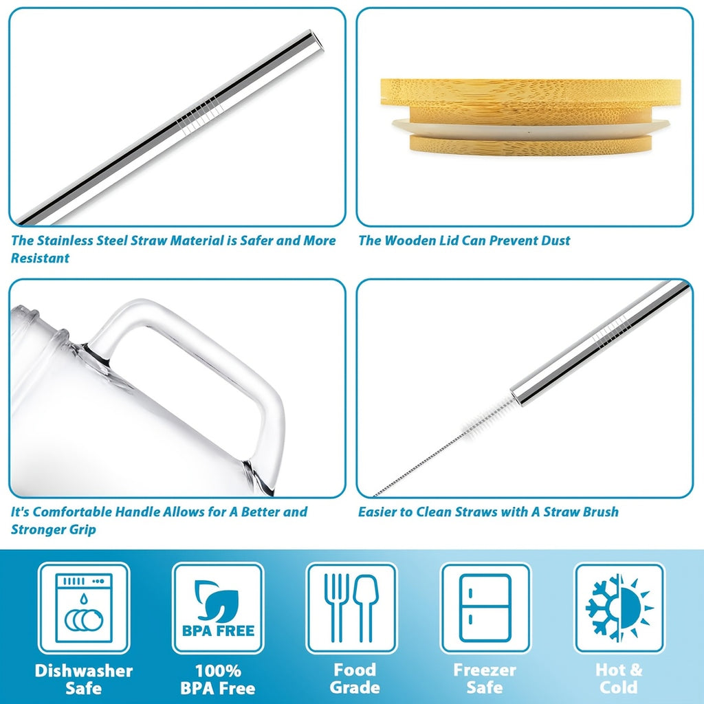 2 4pcs tumblers lid straw 24oz bamboo lid straw