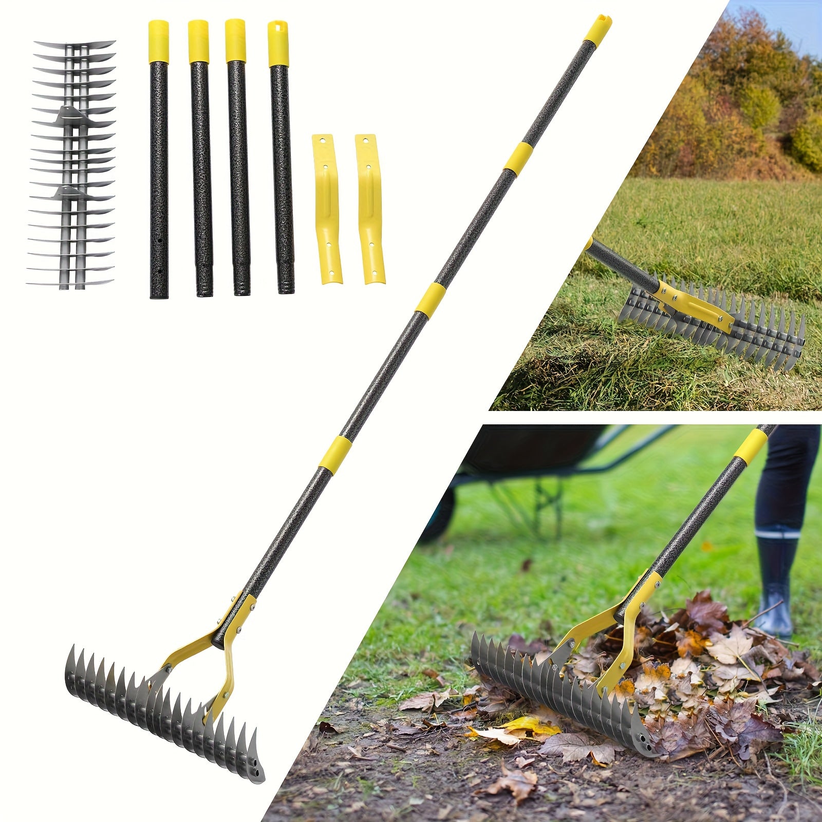 thatch rake lawn   15in thatching rake
