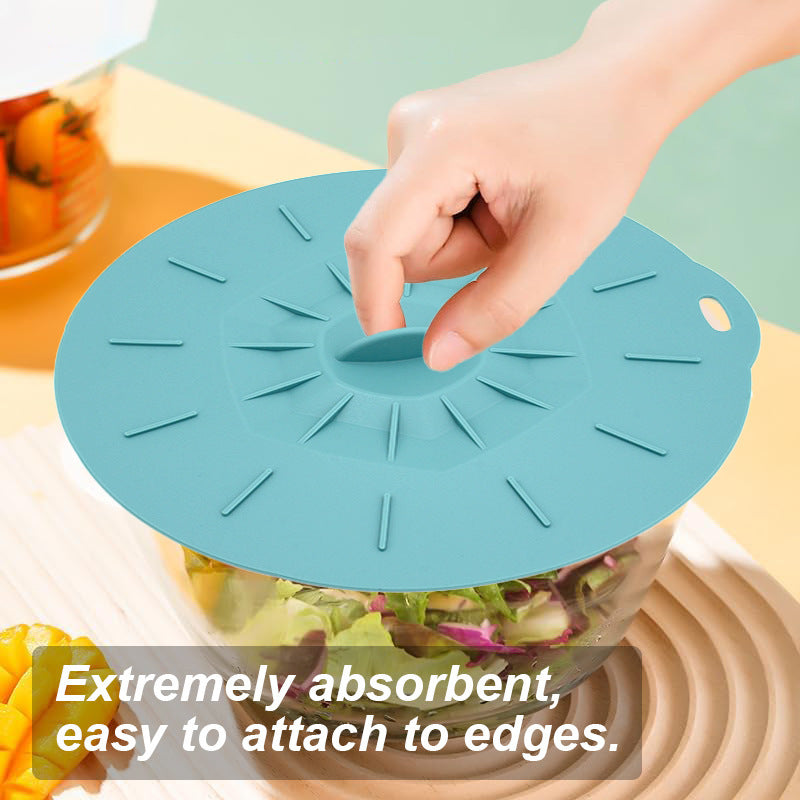 5pcs silicone bowl cover set heat resistant reusable fresh