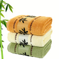3pcs bamboo fiber towel set bamboo pattern quick dry ultra