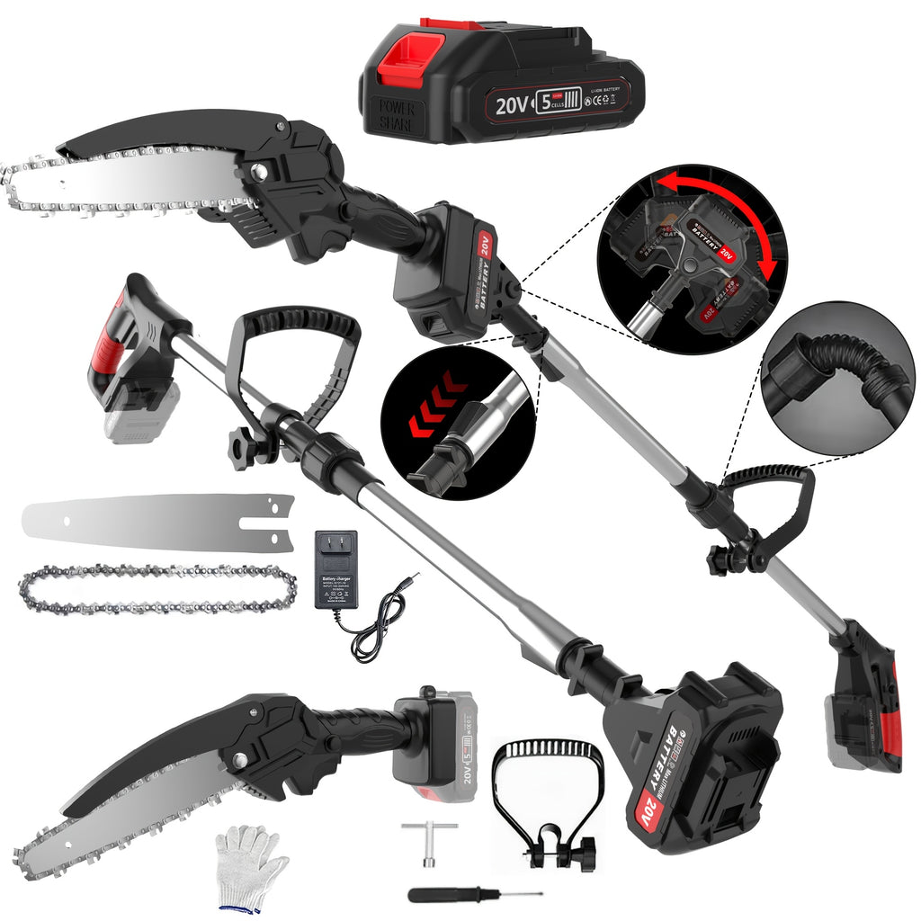 telescopic high branch saw cordless design brushless
