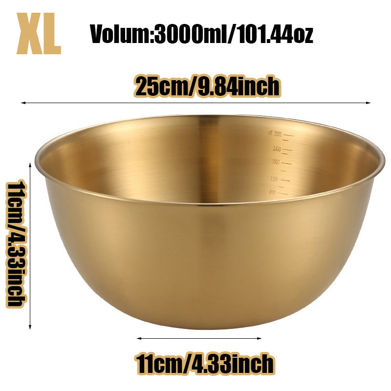 3pcs stainless steel salad bowls set oven safe durable