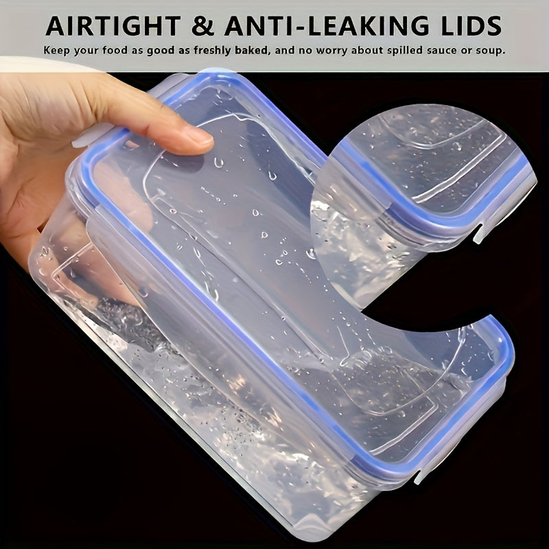 8pcs set   4 containers 4 lids multi size transparent