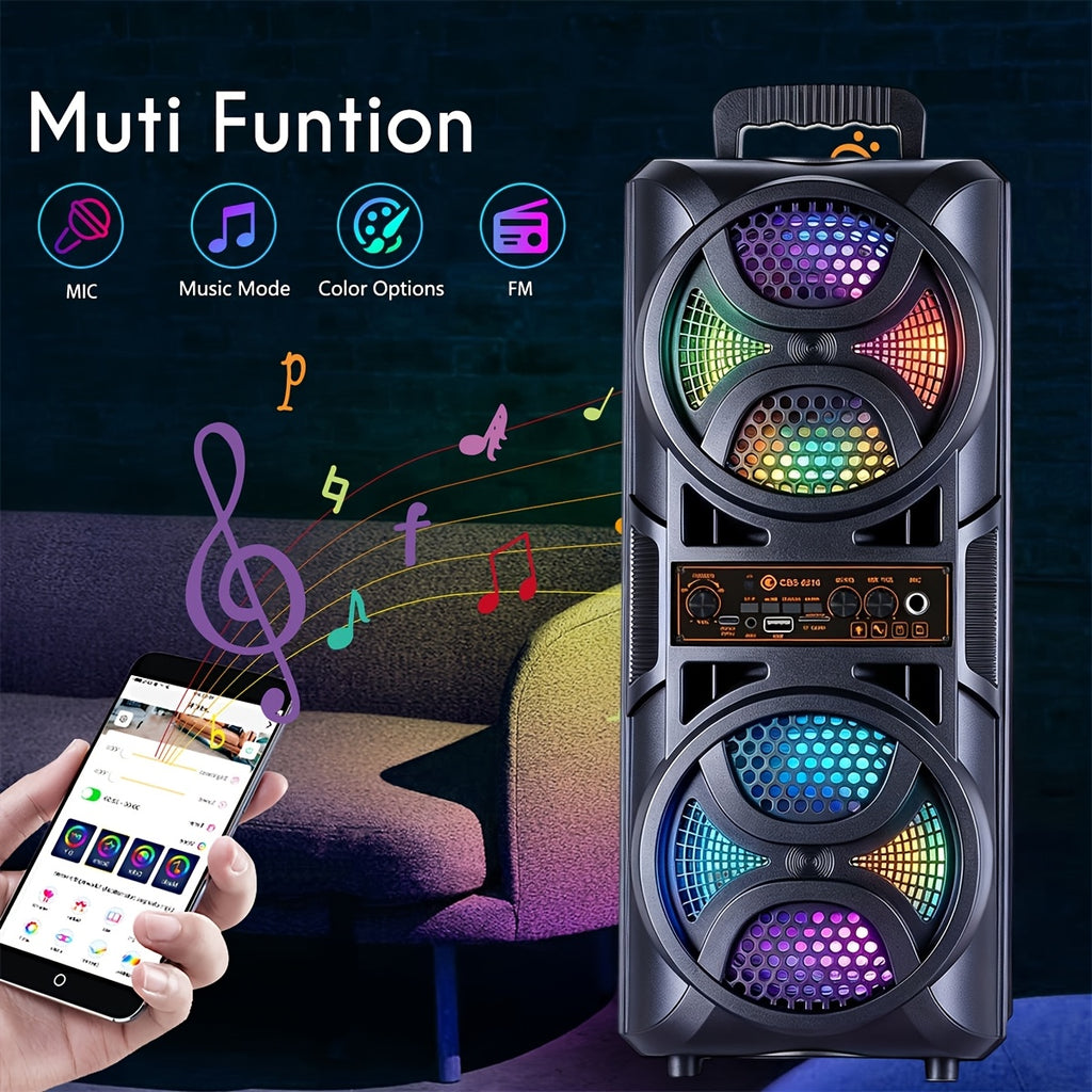 portable large speaker subwoofer microphone suitable karaoke