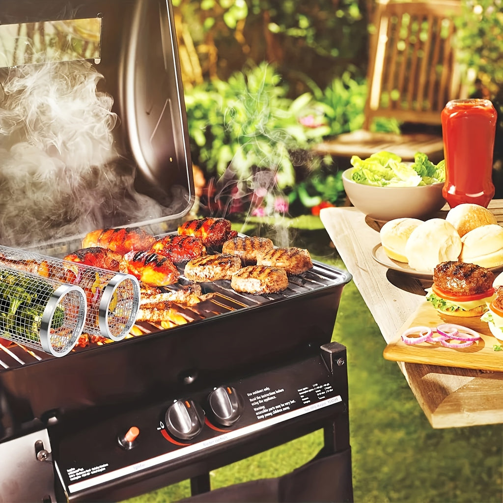 3pcs portable stainless steel bbq grill set stainless steel