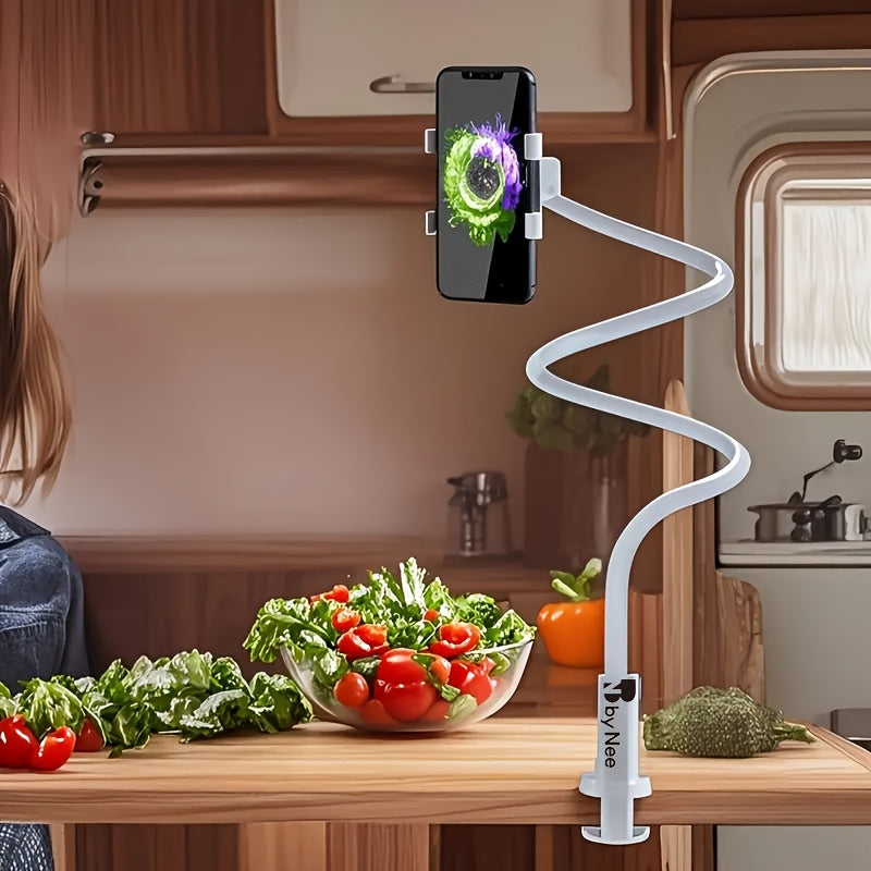 360 degree rotation phone holder spiral base lazy person