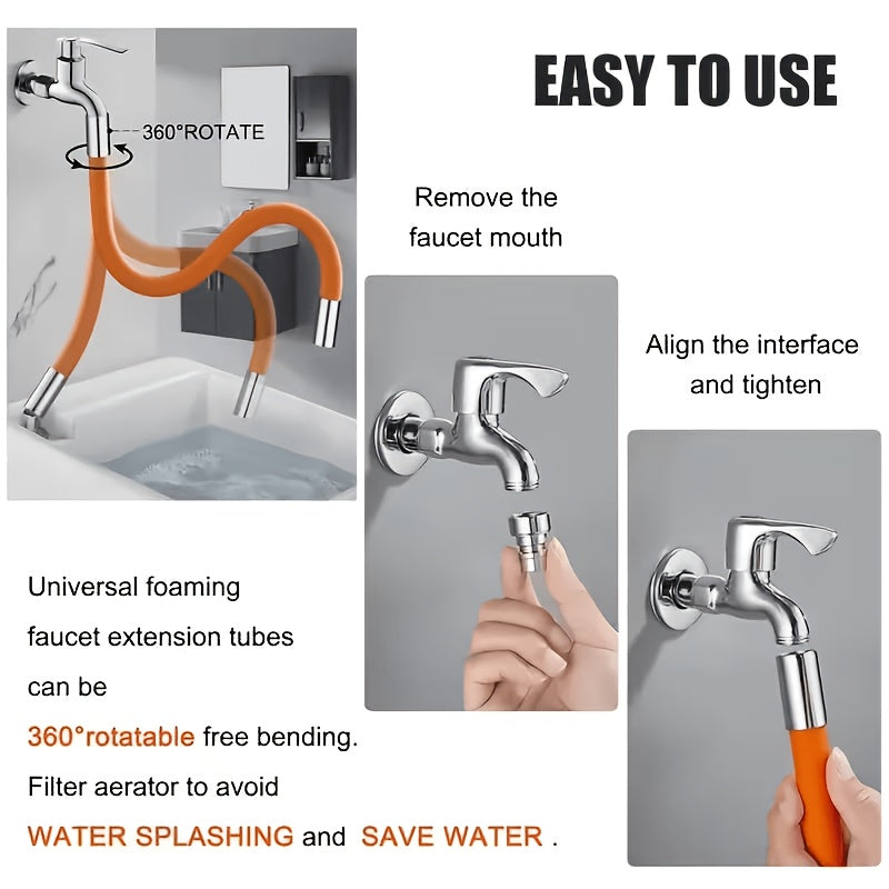 2pcs set 1pc hose 1pc universal connector faucet extension