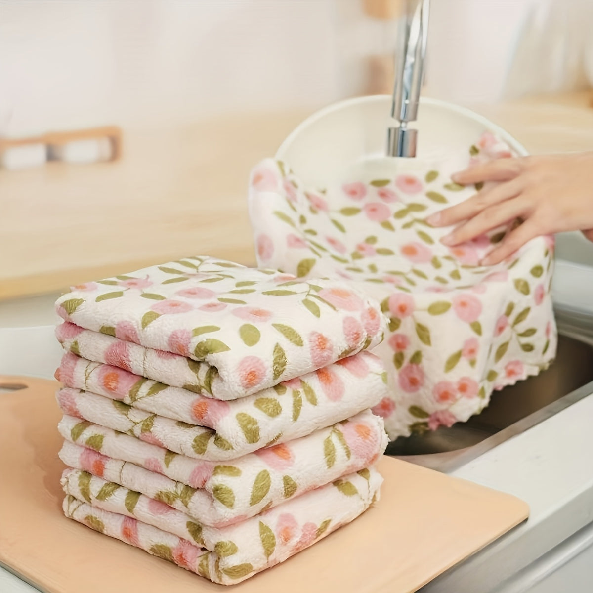 8 16 32pcs coral fleece reusable cleaning cloths super