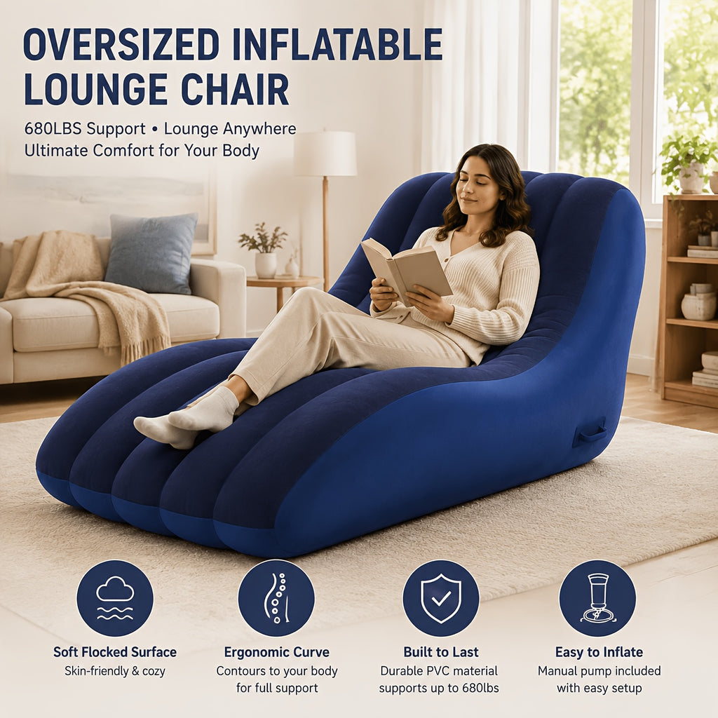 home inflatable sofa chair   ergonomic curved air