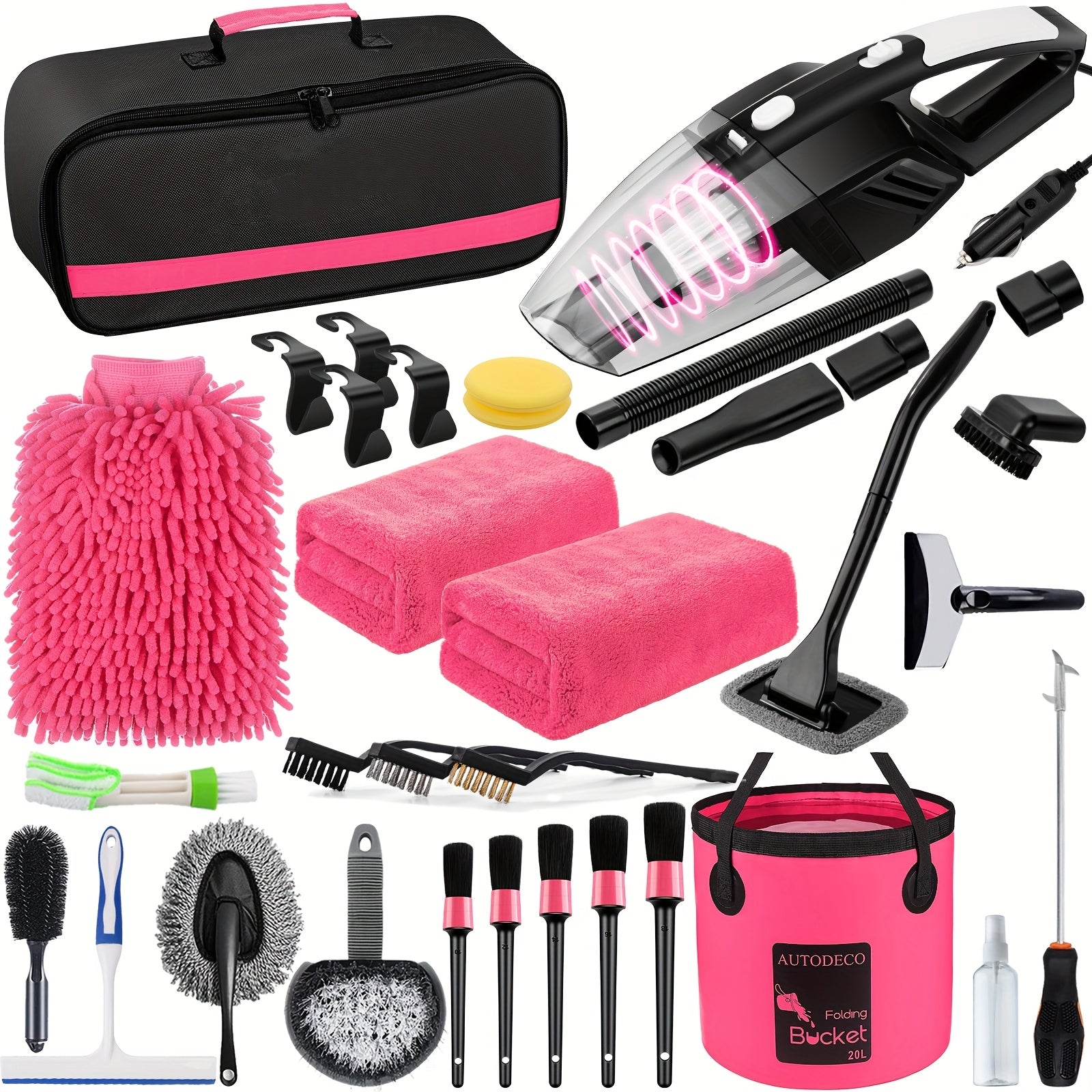 41pcs car cleaning washing kit internal detail