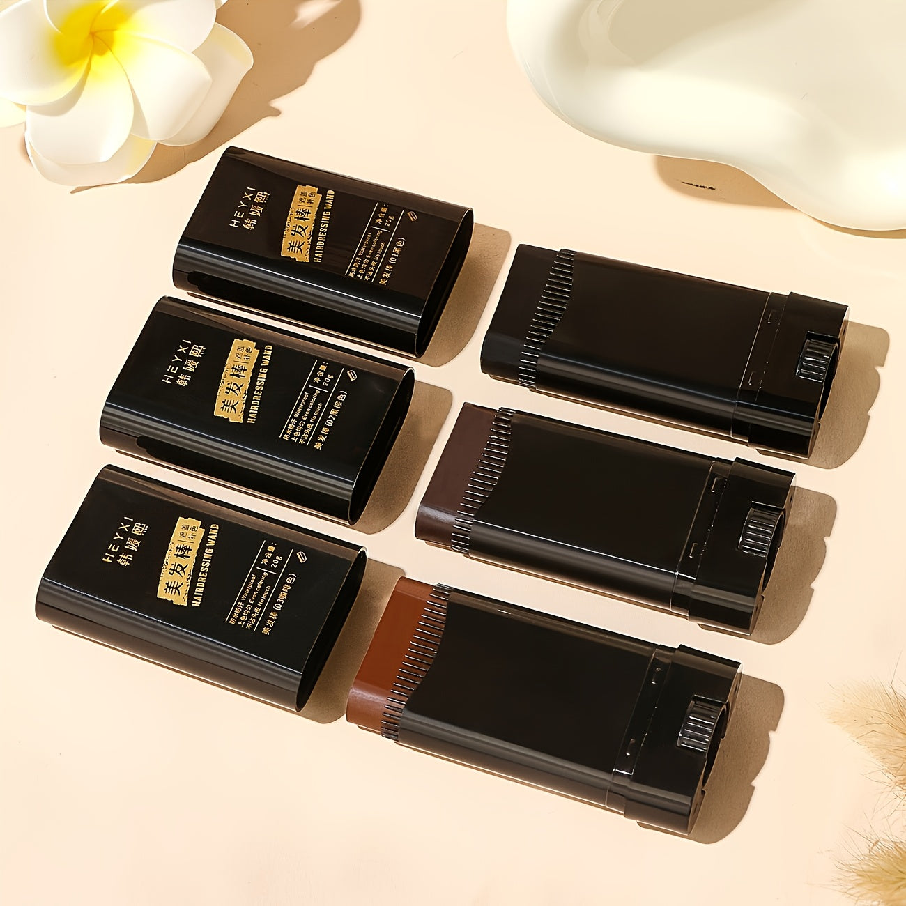 3 in 1 hair color stick comb teeth waterproof sweat proof