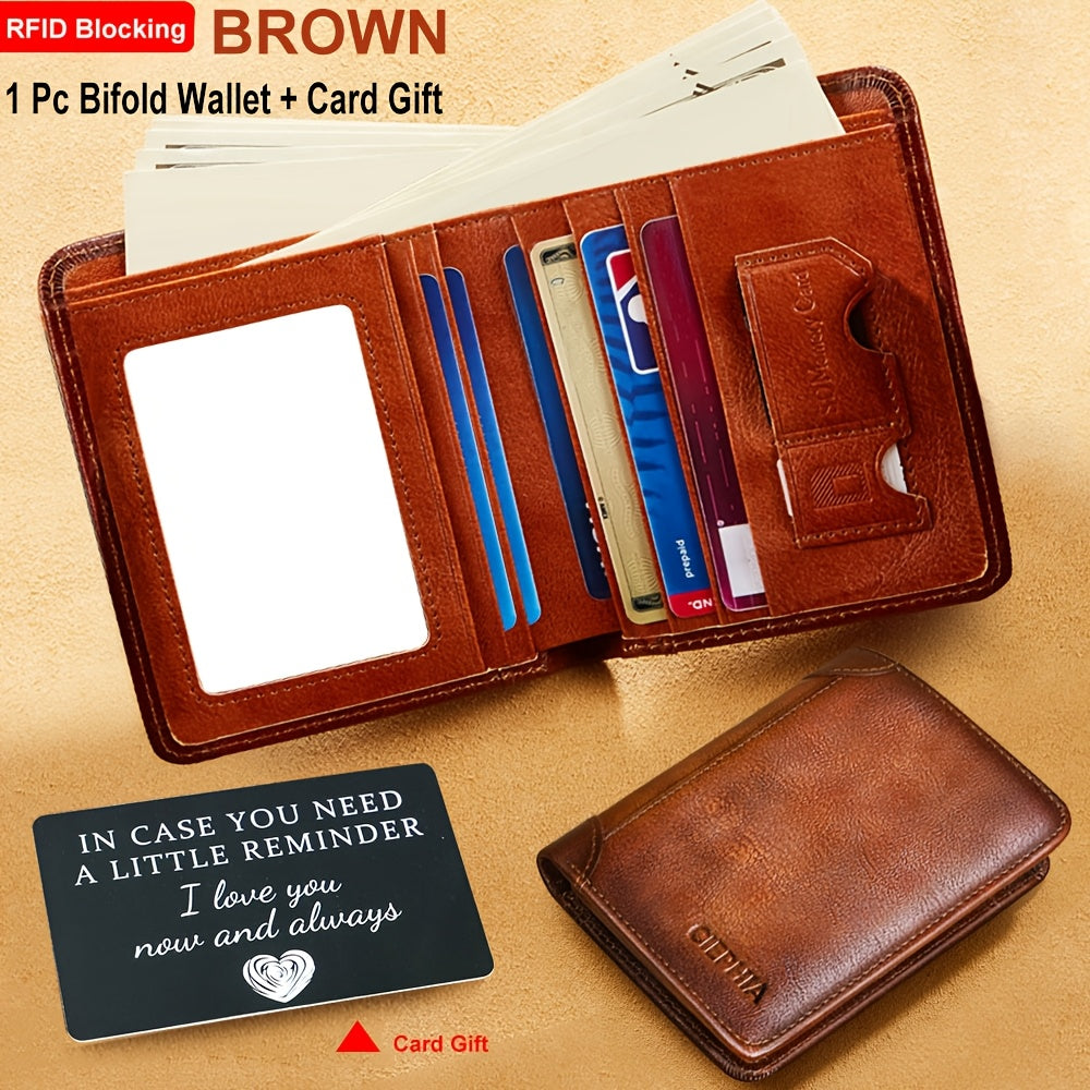 rfid leather wallet fathers day gifts men rfid blocking