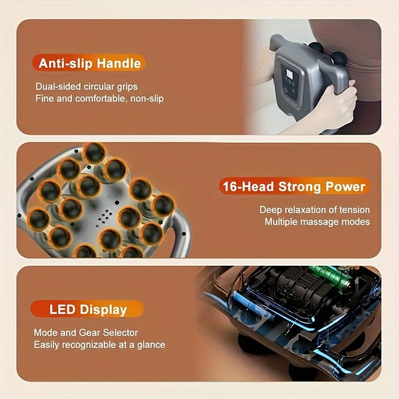 16 drive fascia gun muscle massager gun 9     gears