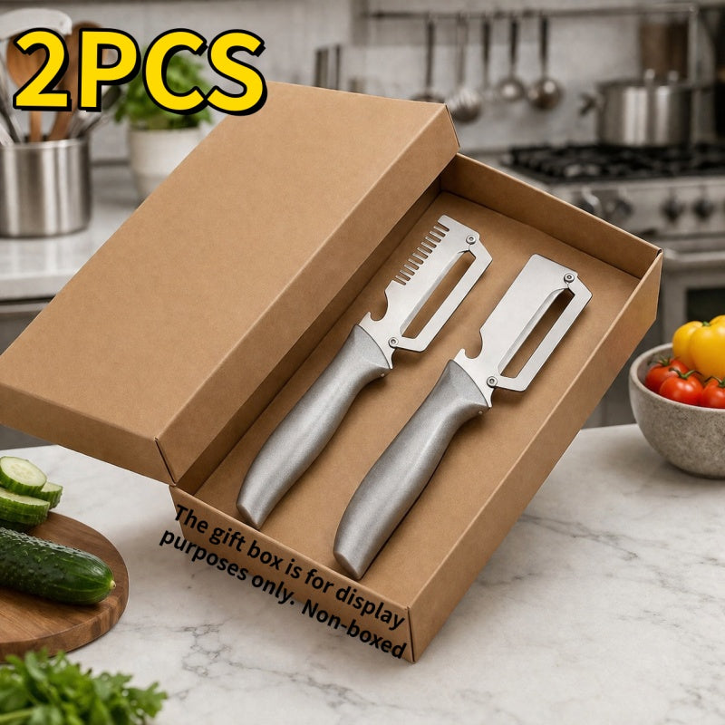 2  heavy duty stainless steel vegetable peeler