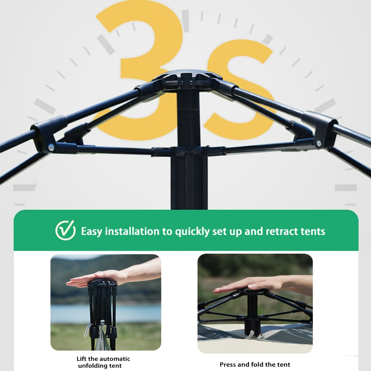 automatic   camping tent windproof sun resistant suitable