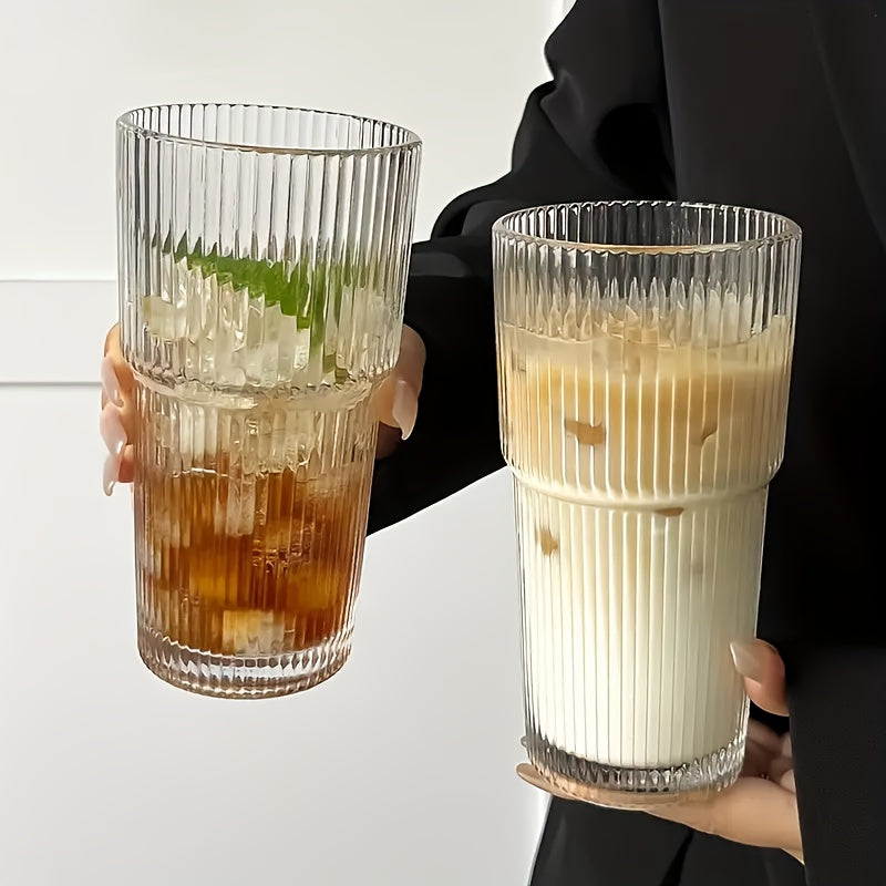 2 4pcs vintage striped glasses glasses glass straws 19 oz