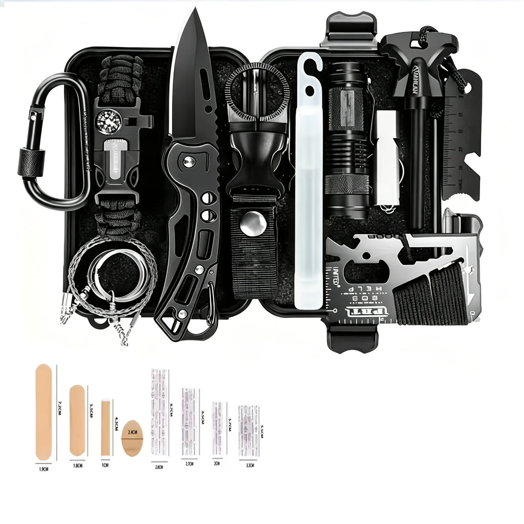 28 in 1 survival equipment set mens   knife set