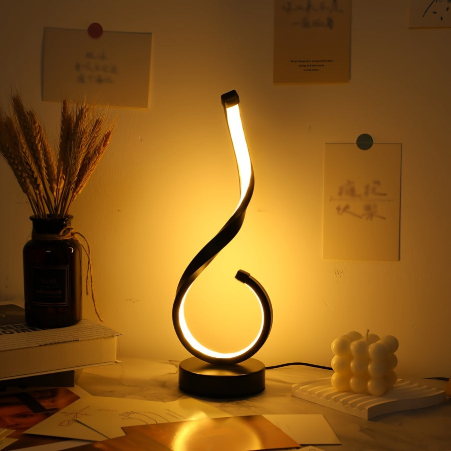 1pc minimalist modern iron usb three color dimmable desktop