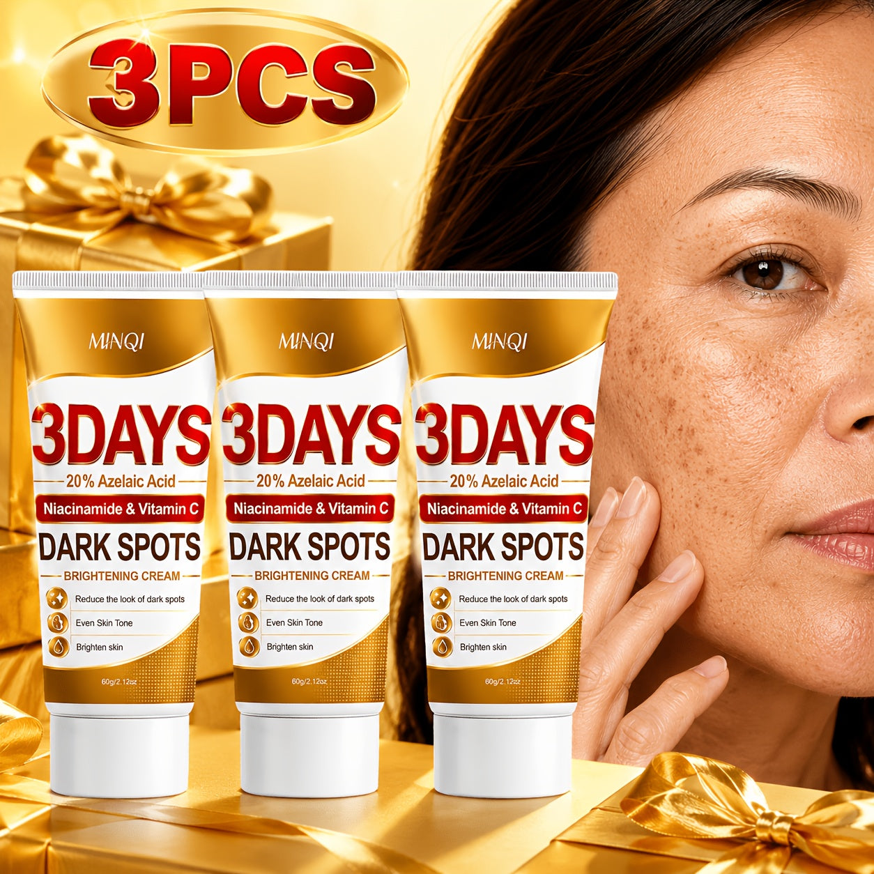 3pcs 3 day pore dark spot brightening cream cooling de