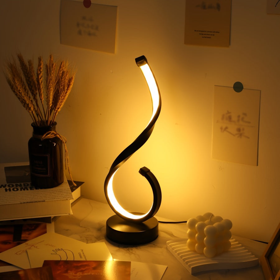 1pc minimalist modern iron usb three color dimmable desktop