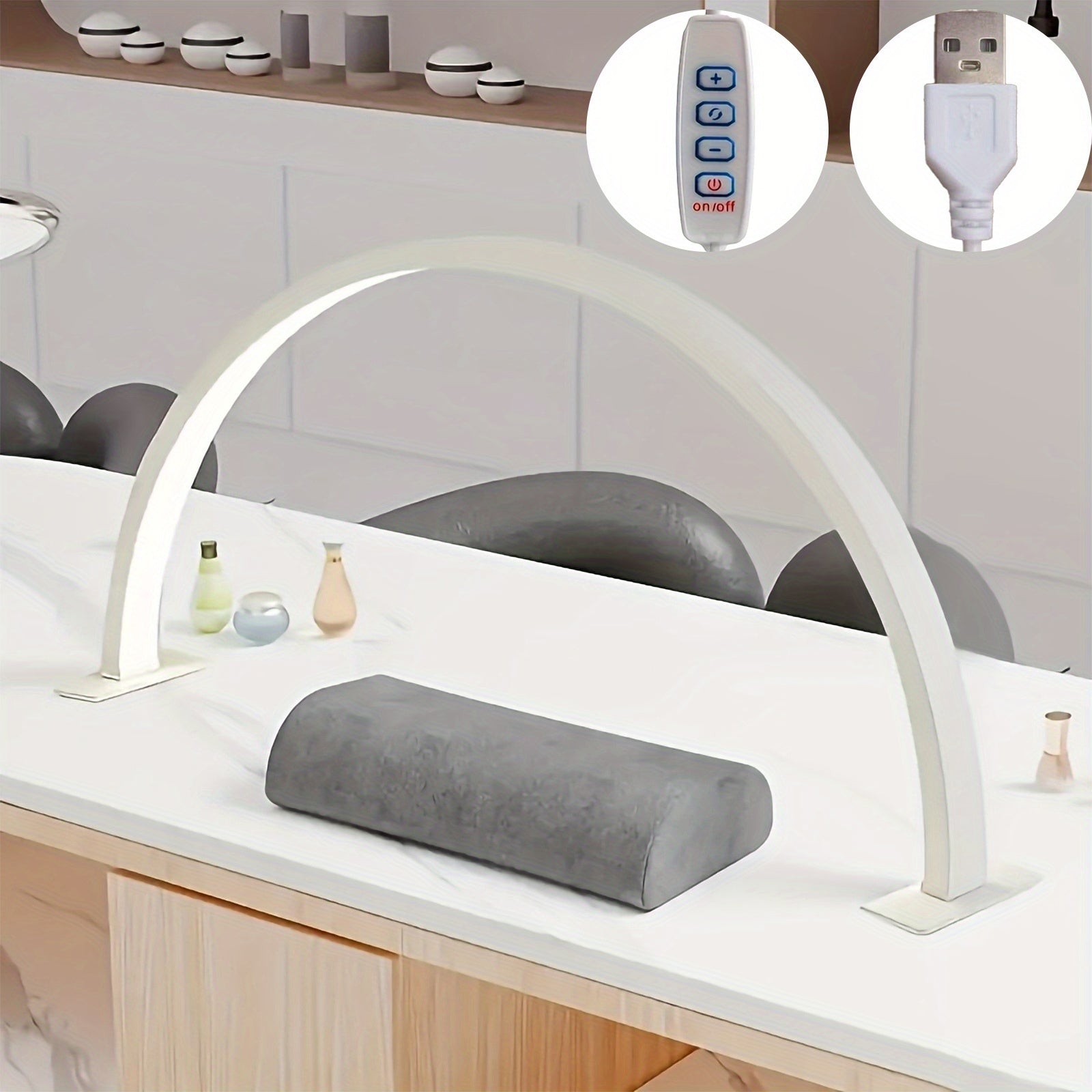 white   led desk lamp adjustable brightness