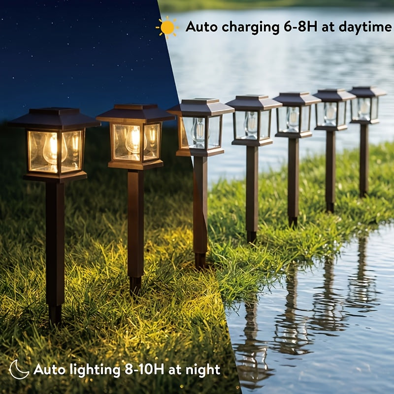12pcs solar pathway lights   bright led solar