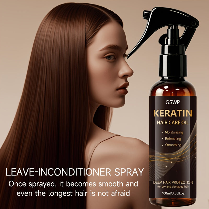 keratin hair care oil spray deep moisturizing heat